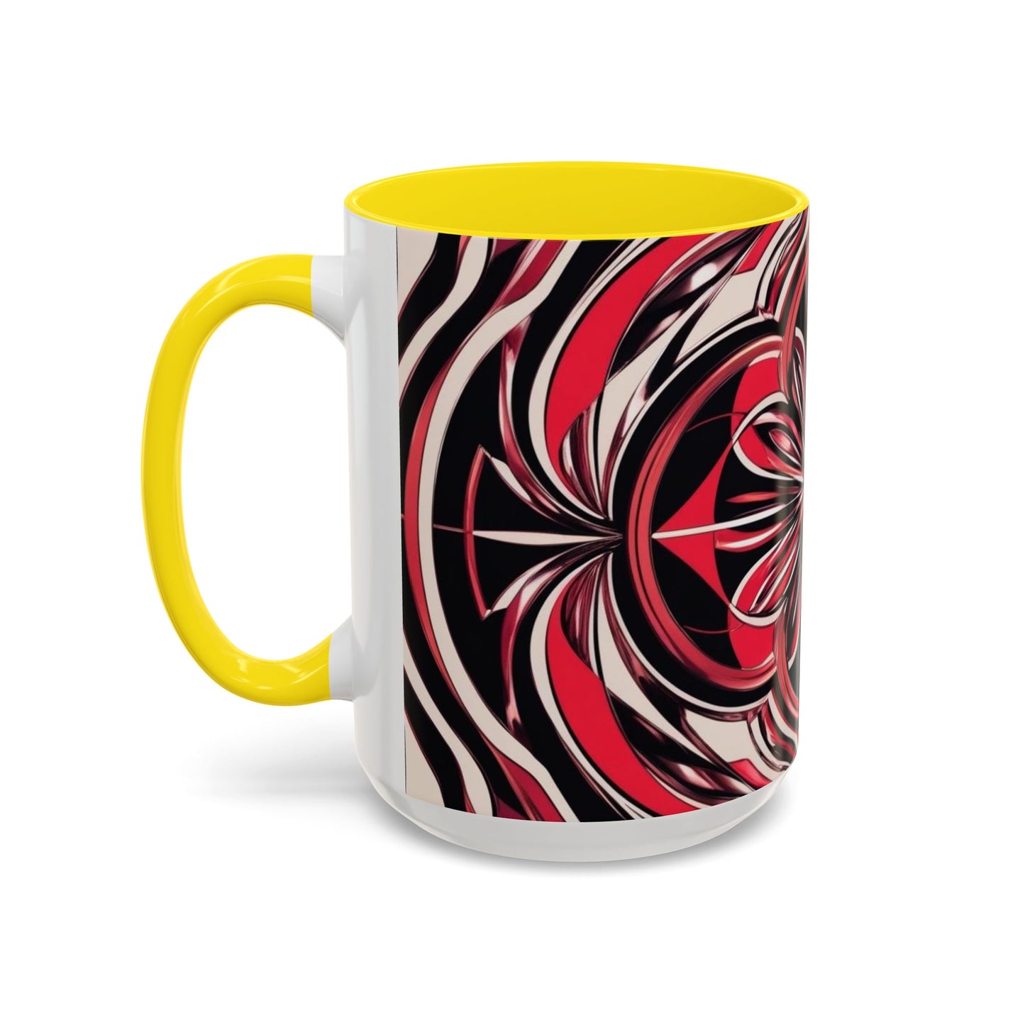 Optical Illusion Accent Mug – Ceramic Coffee Cup