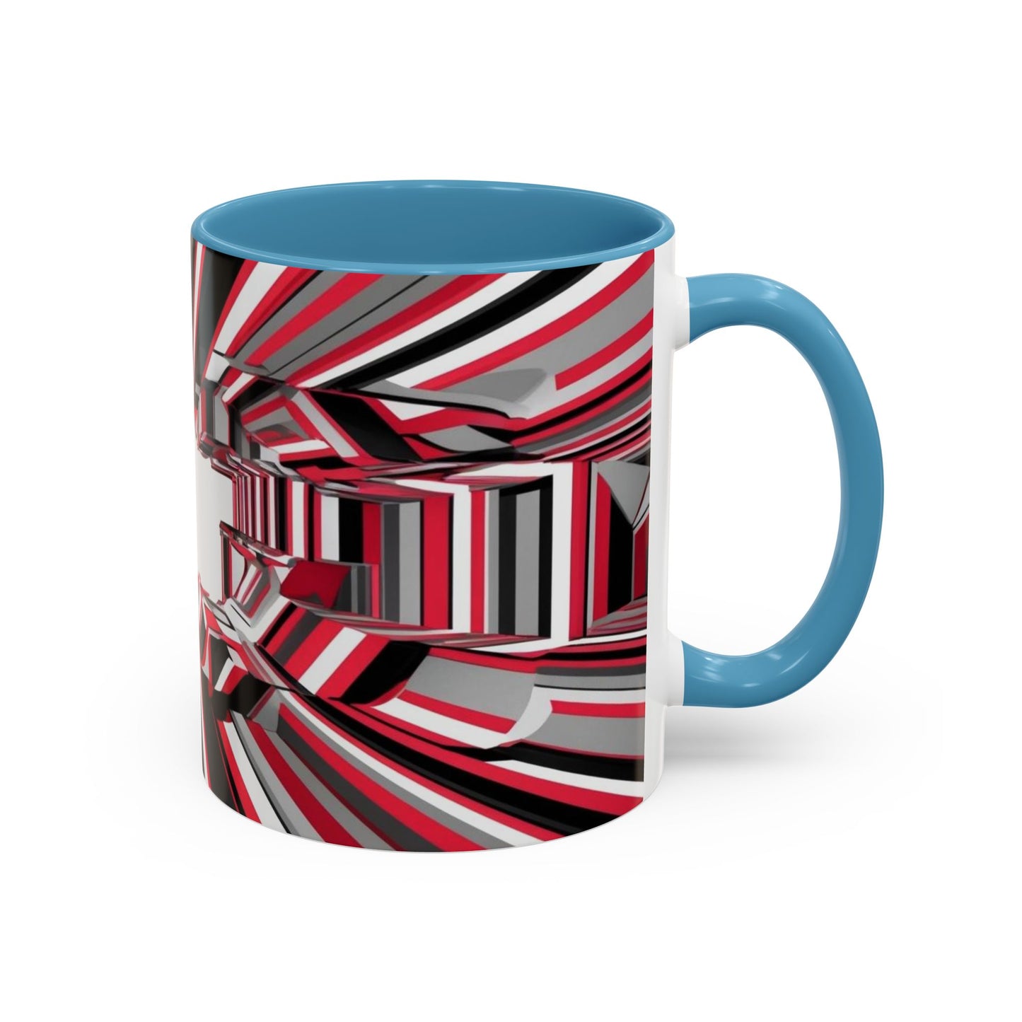 Optical Illusion Accent Mug – Ceramic Coffee Cup