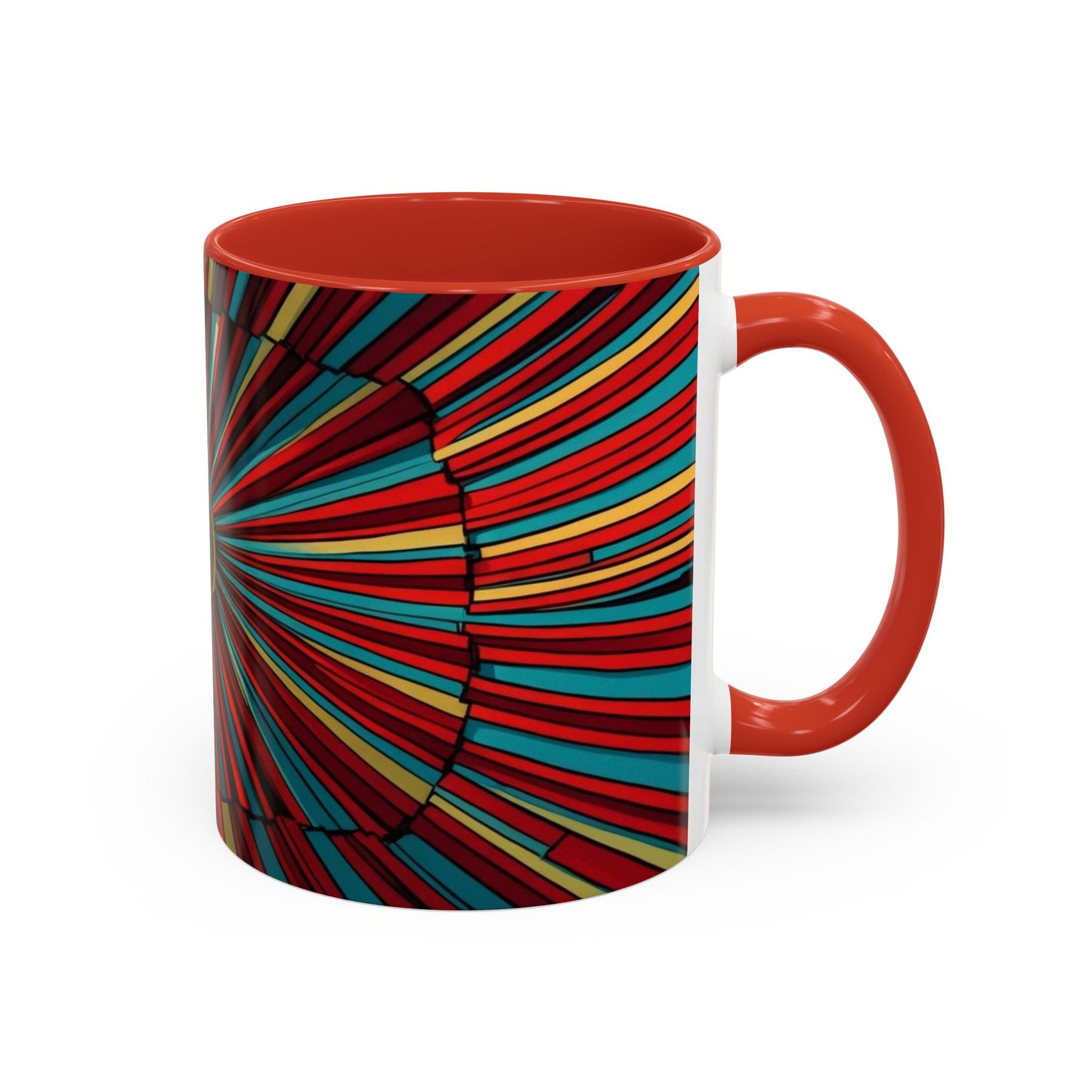 Optical Illusion Accent Mug – Ceramic Coffee Cup
