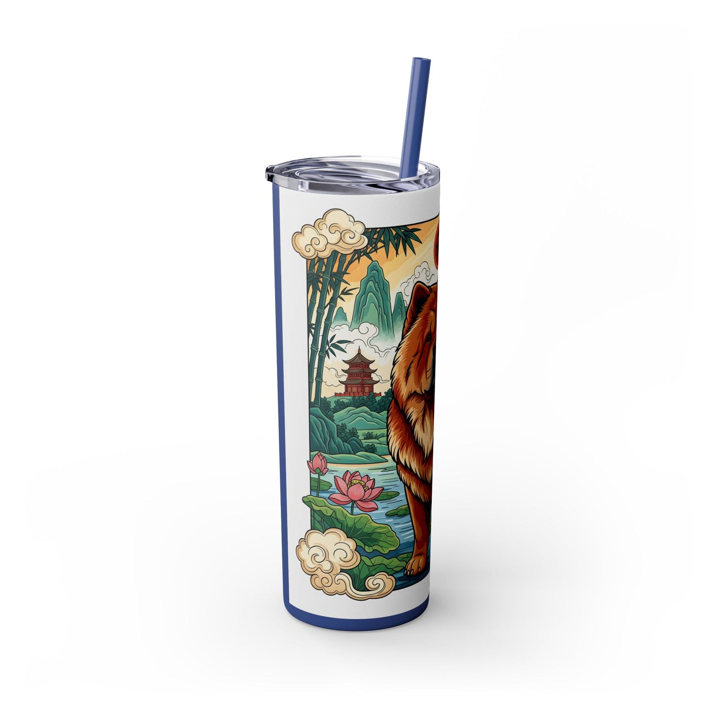 Skinny Tumbler with Straw – 20 oz Stainless Steel Cup