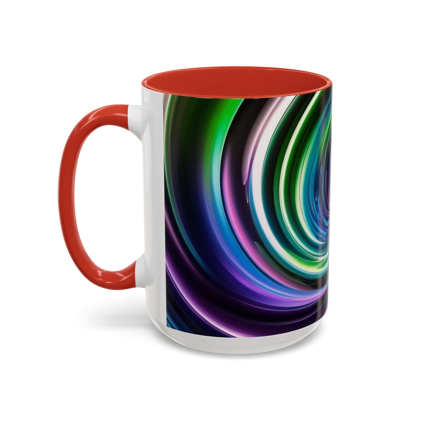 Optical Illusion Accent Mug – Ceramic Coffee Cup