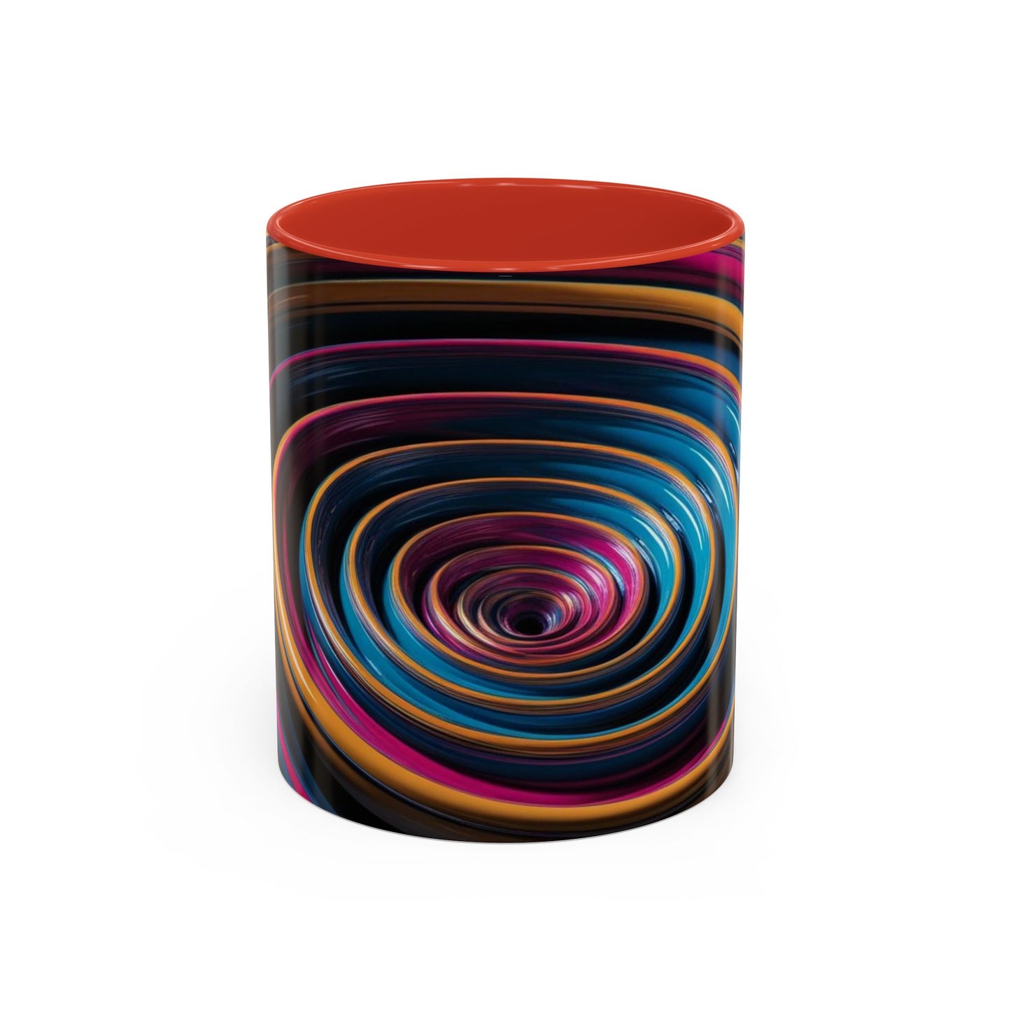 Optical Illusion Accent Mug – Ceramic Coffee Cup