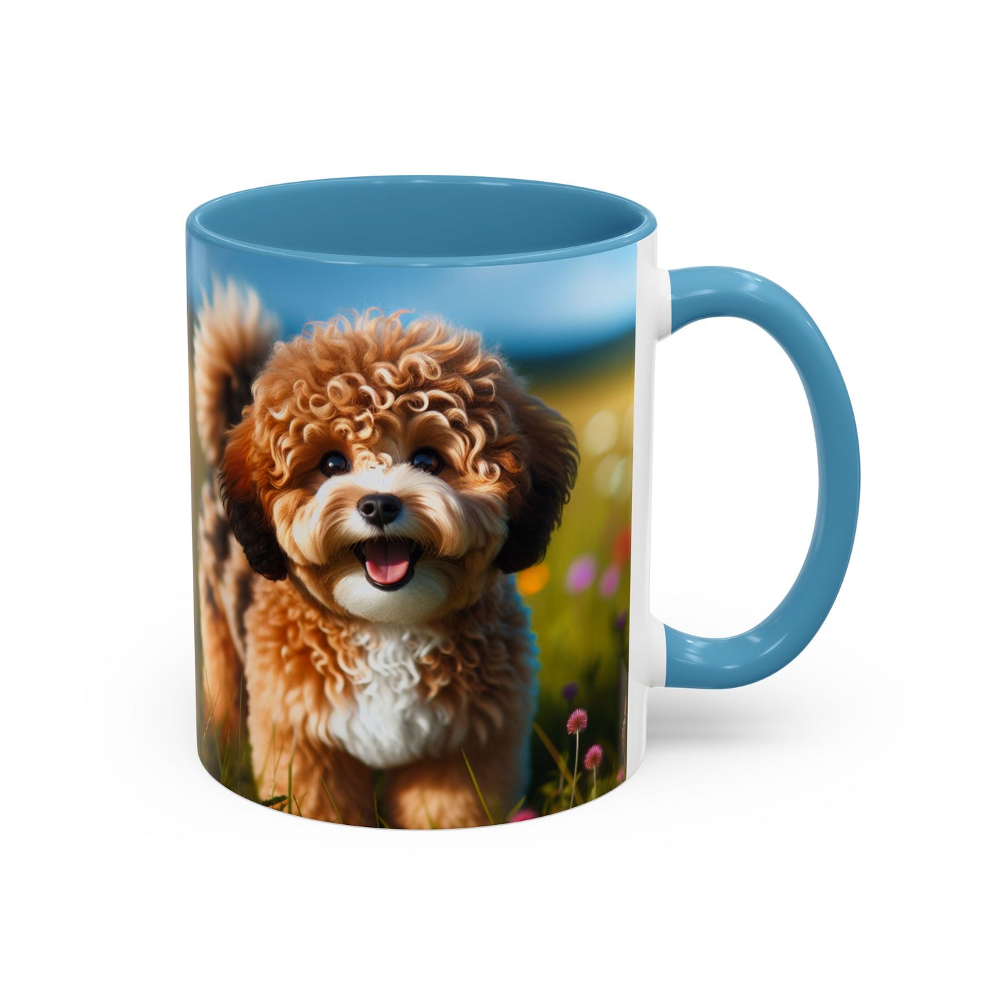 Russkaya Tsvetnaya Bolonka Accent Coffee Mug - Perfect Gift for Dog Lovers