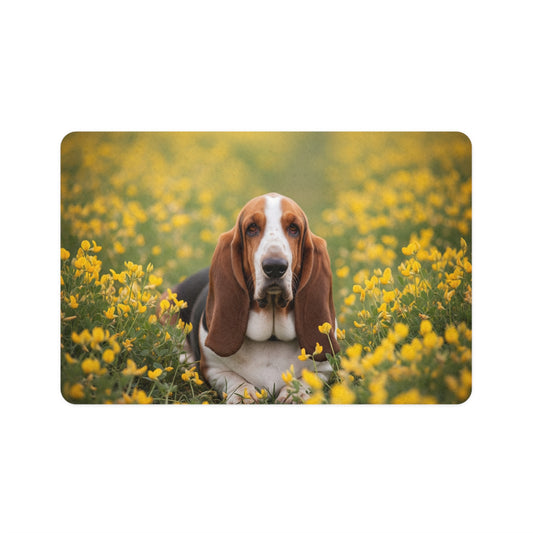 Pet Food Mat (12x18) - Basset Hound
