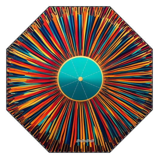 Optical Illusion Semi-Automatic Foldable Umbrella