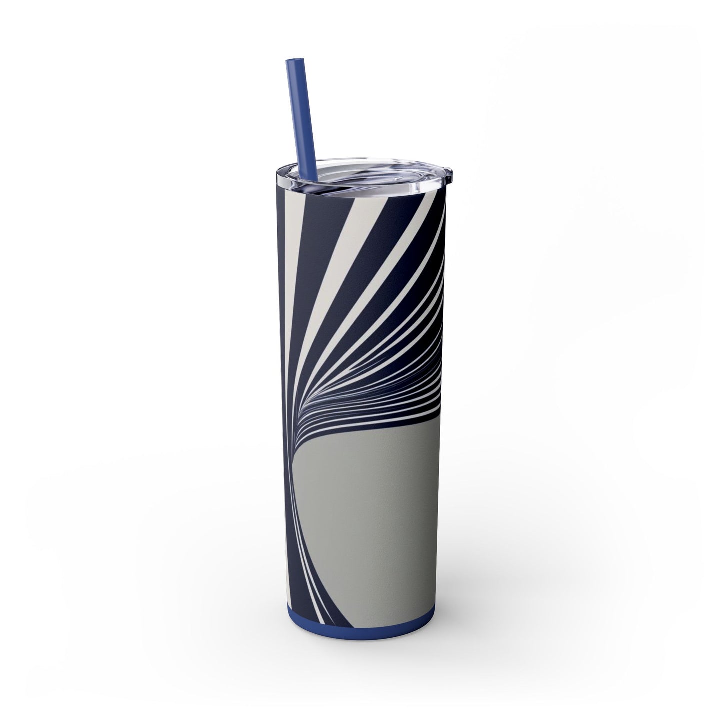 Optical Illusion Skinny Tumbler with Straw, 20oz