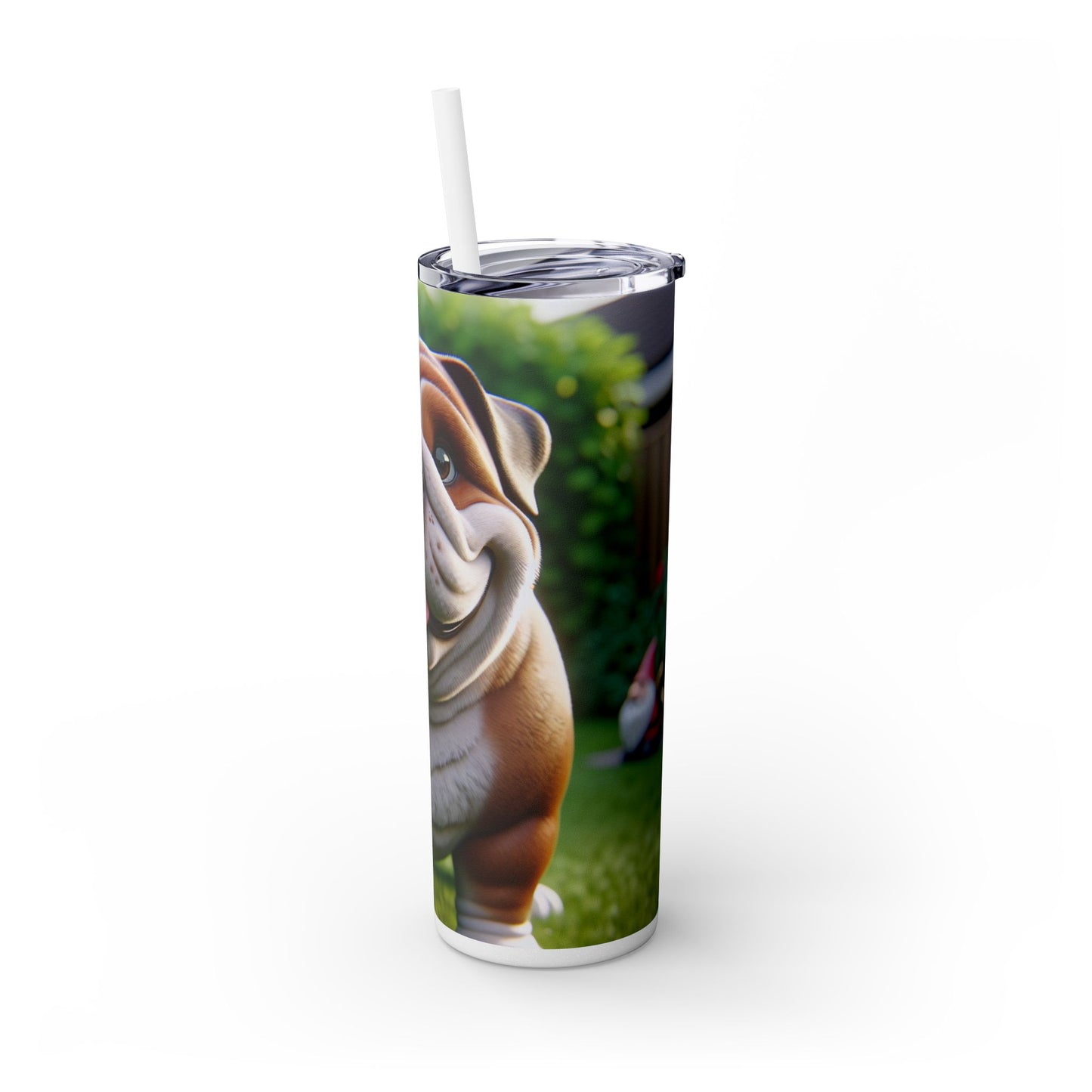 Olde English Bulldogge Tumbler with Straw, 20oz