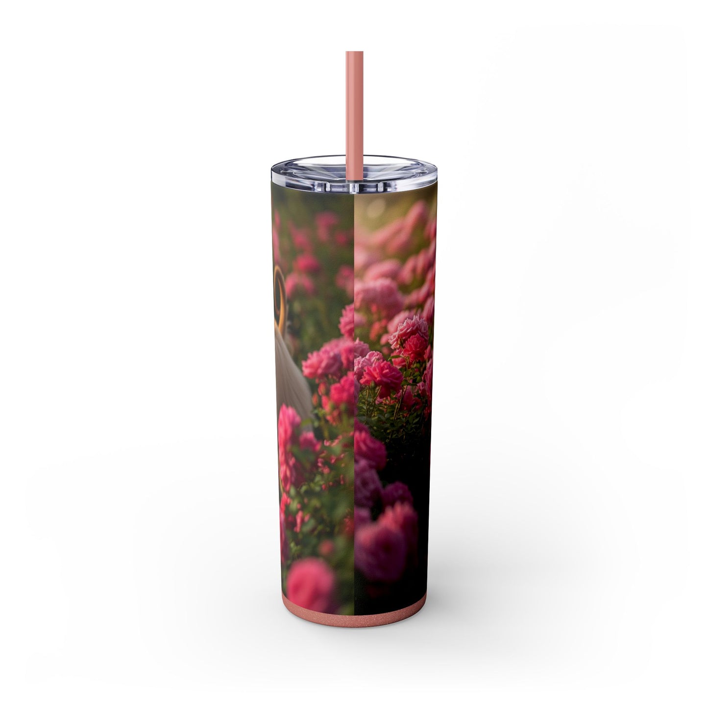 Afghan Hound Skinny Tumbler with Straw, 20oz