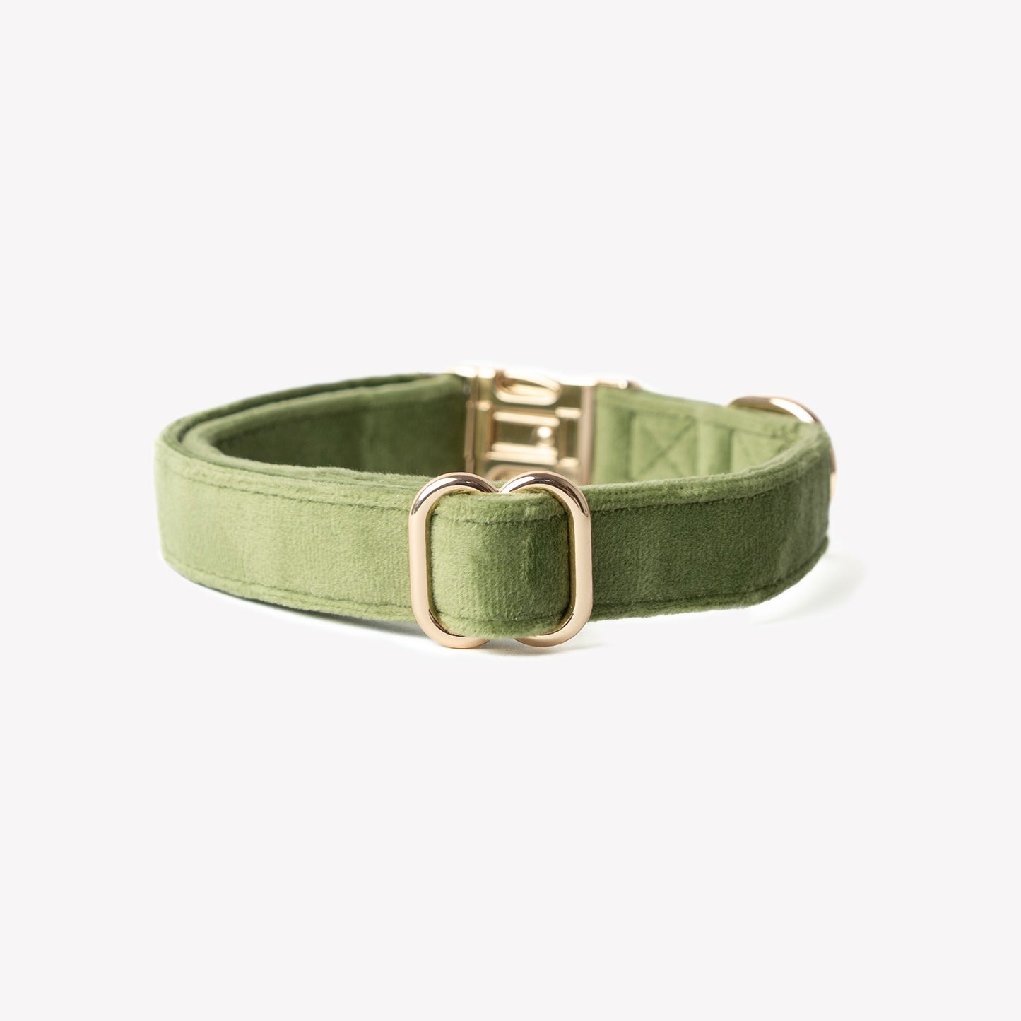 'Verde' - Collar de terciopelo para perro