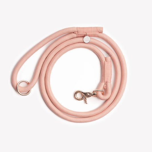 Laisse en corde tressée « Powder Rose »