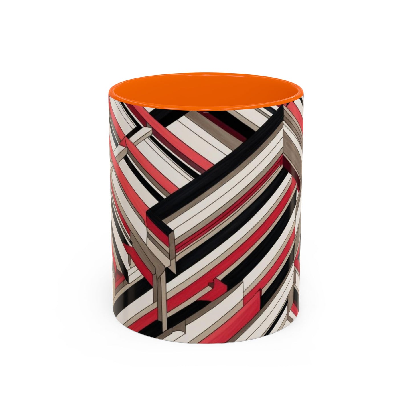 Optical Illusion Accent Mug – Ceramic Coffee Cup