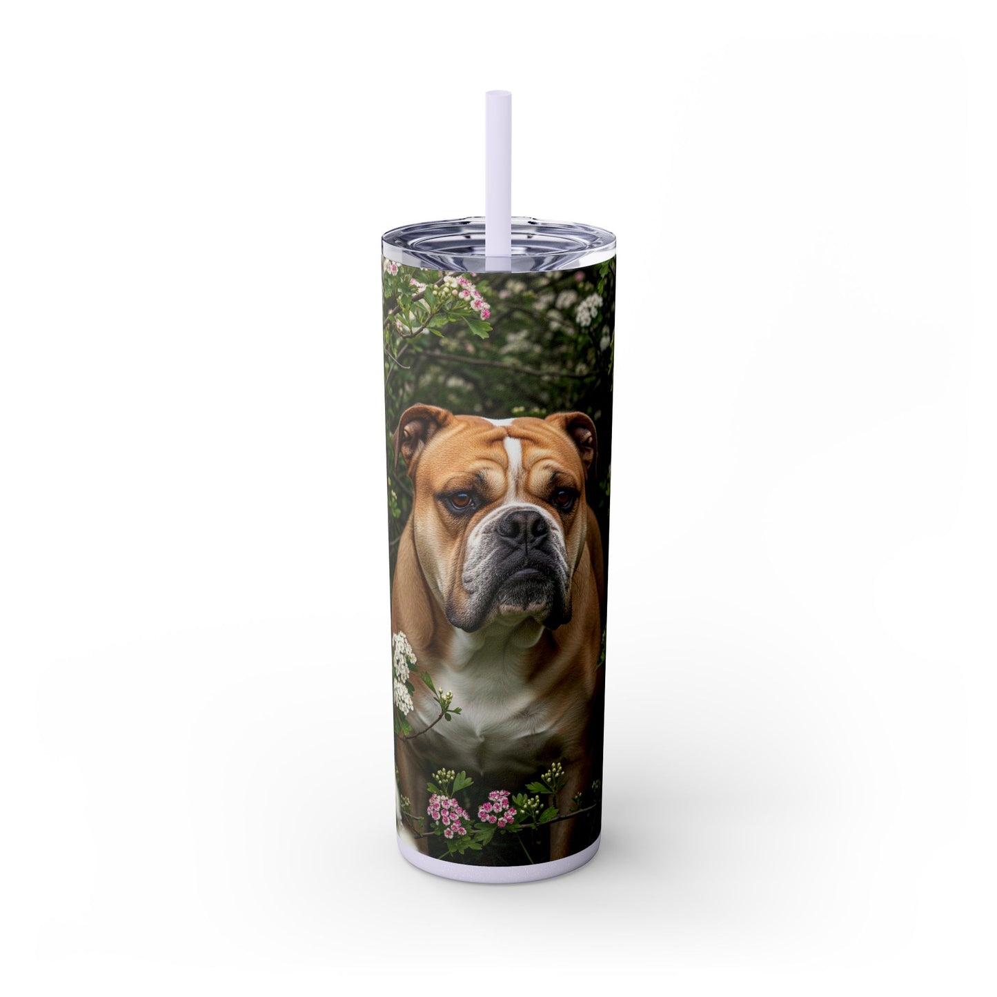 Olde English Bulldogge Tumbler with Straw, 20oz