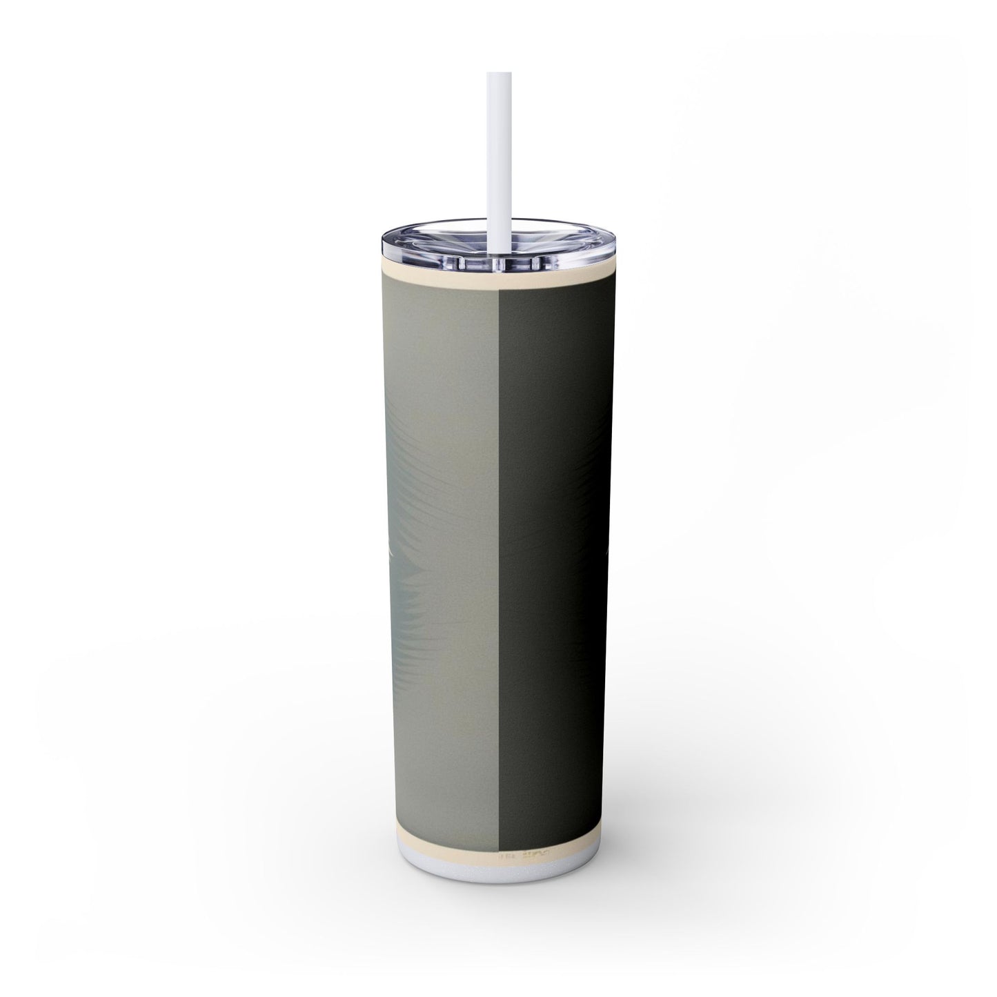Optical Illusion Skinny Tumbler with Straw, 20oz