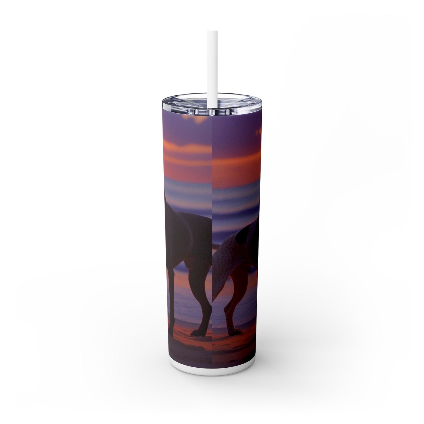 German Shorthaired Pointer Love Skinny Tumbler with Straw, 20oz