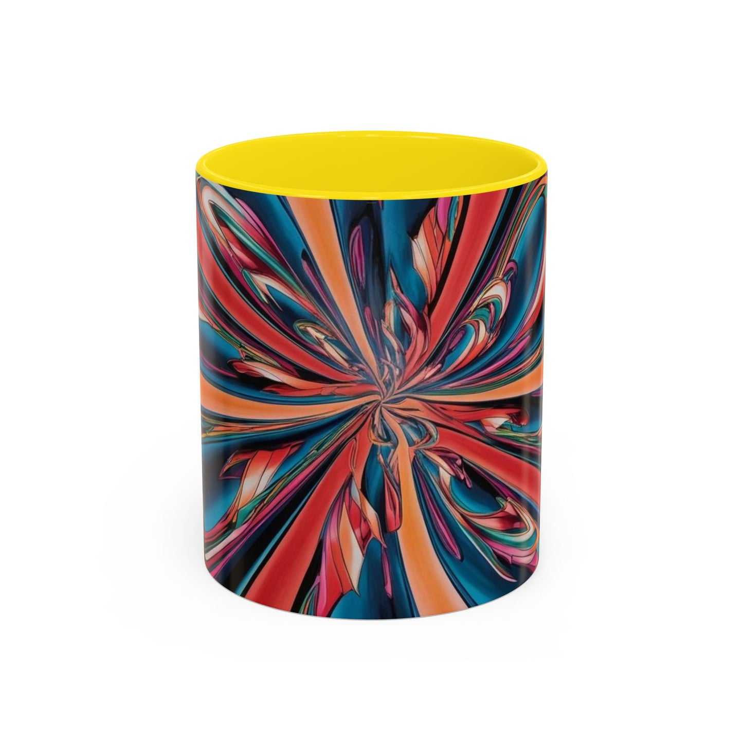 Optical Illusion Accent Mug – Ceramic Coffee Cup