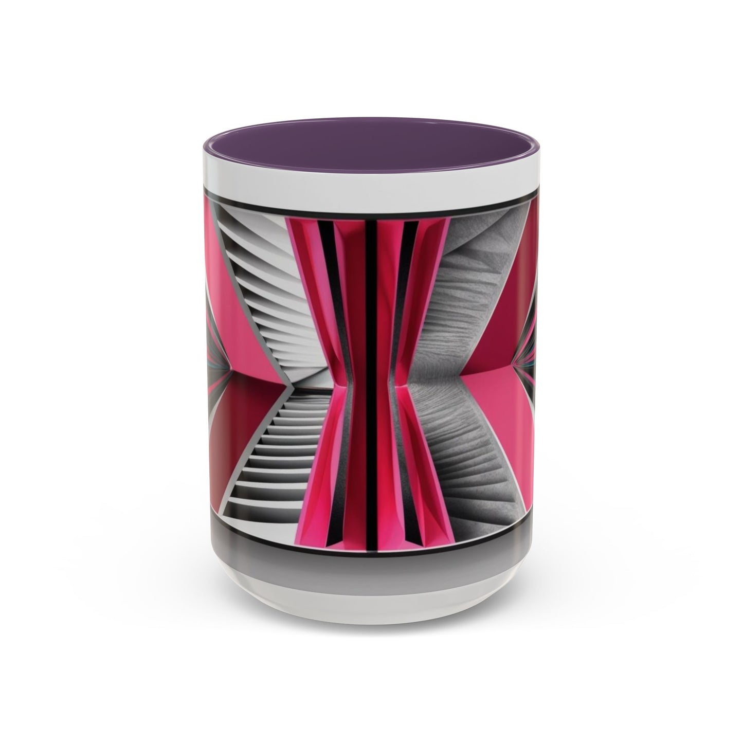 Optical Illusion Accent Mug – Ceramic Coffee Cup