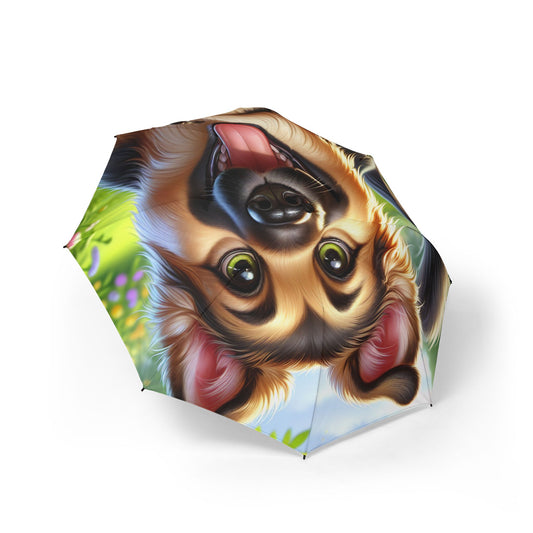 German Shepherd Semi-Automatic Foldable Umbrella
