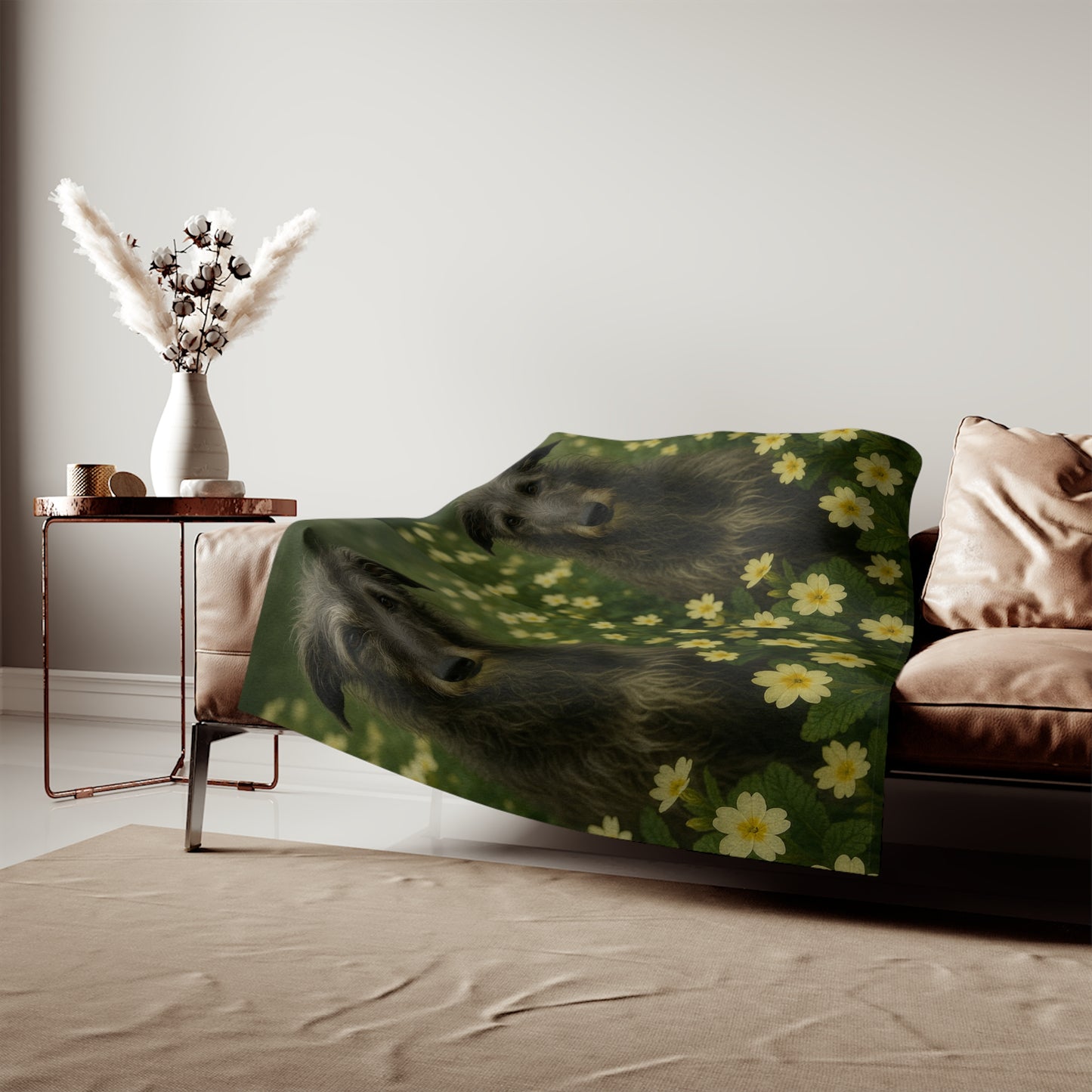 Manta tipo sudadera con diseño de lebrel escocés