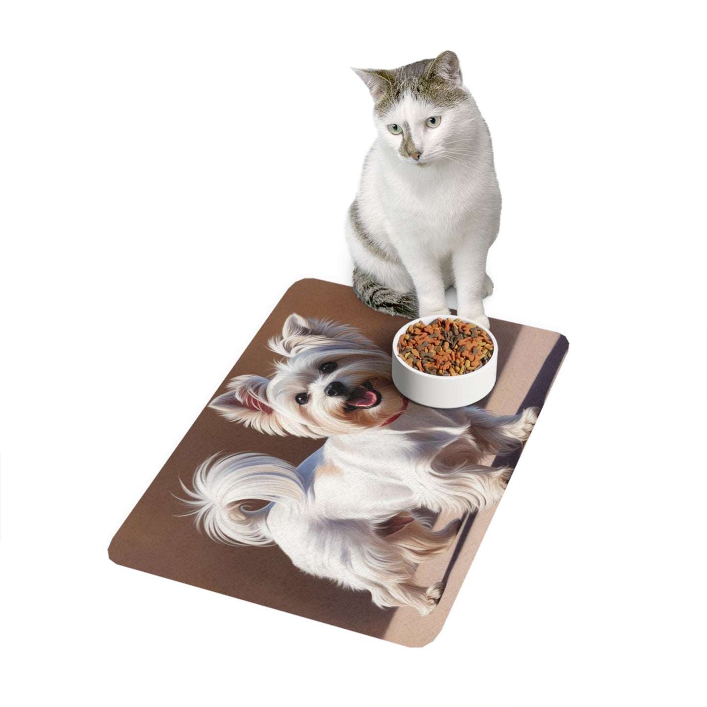 Pet Food Mat (12x18) - Maltese