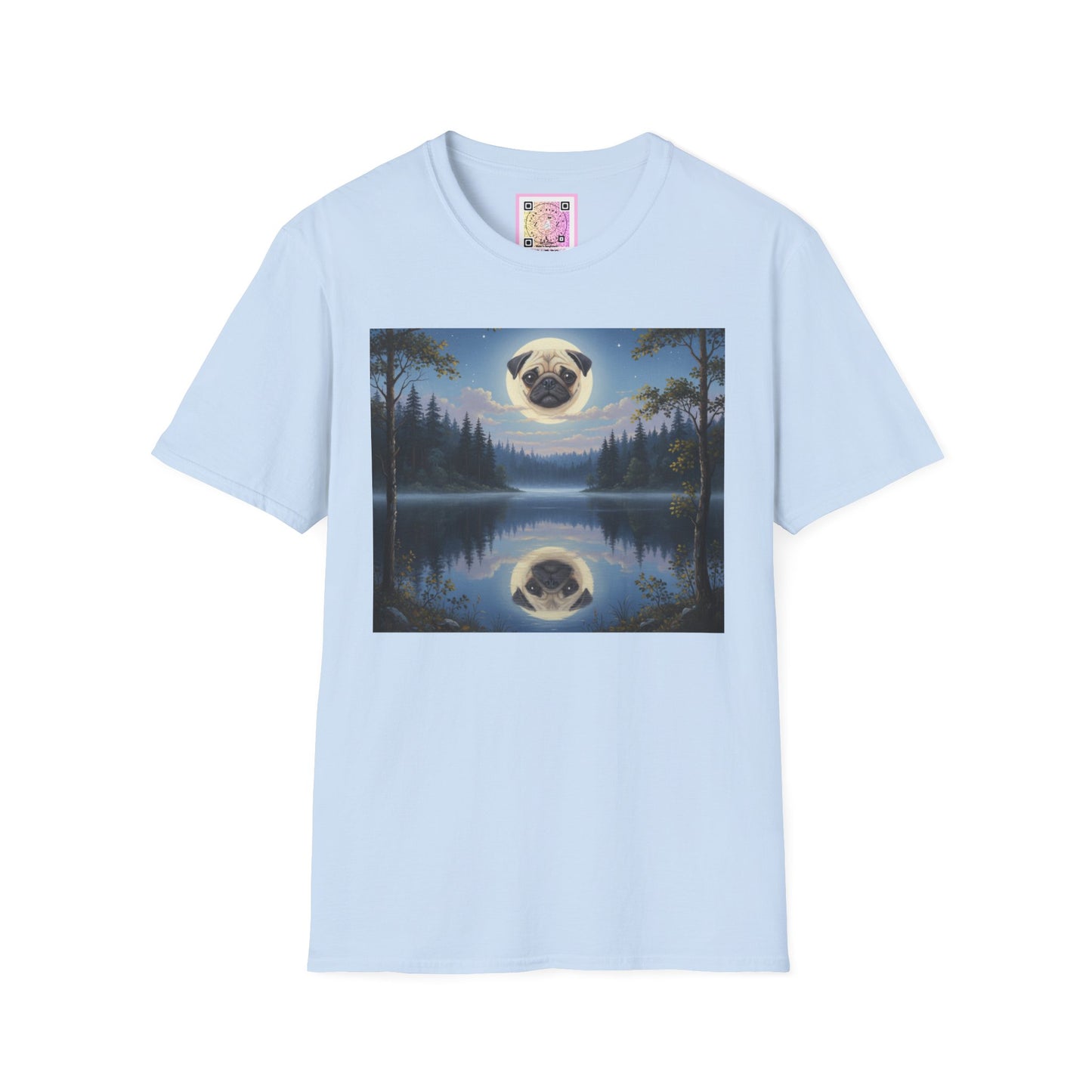 Canine Canvas Collection: Pug Moon Tee Shirt