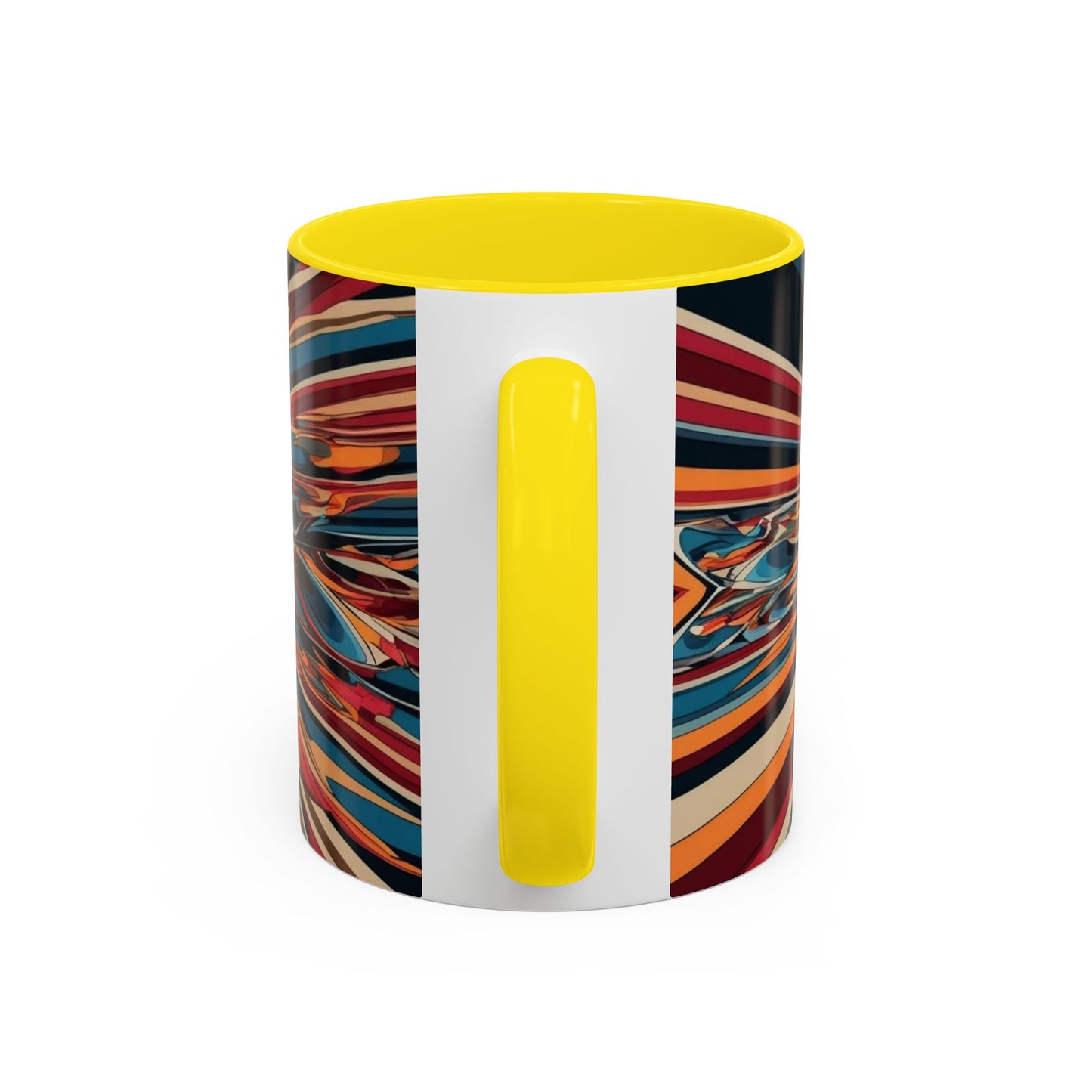 Optical Illusion Accent Mug – Ceramic Coffee Cup