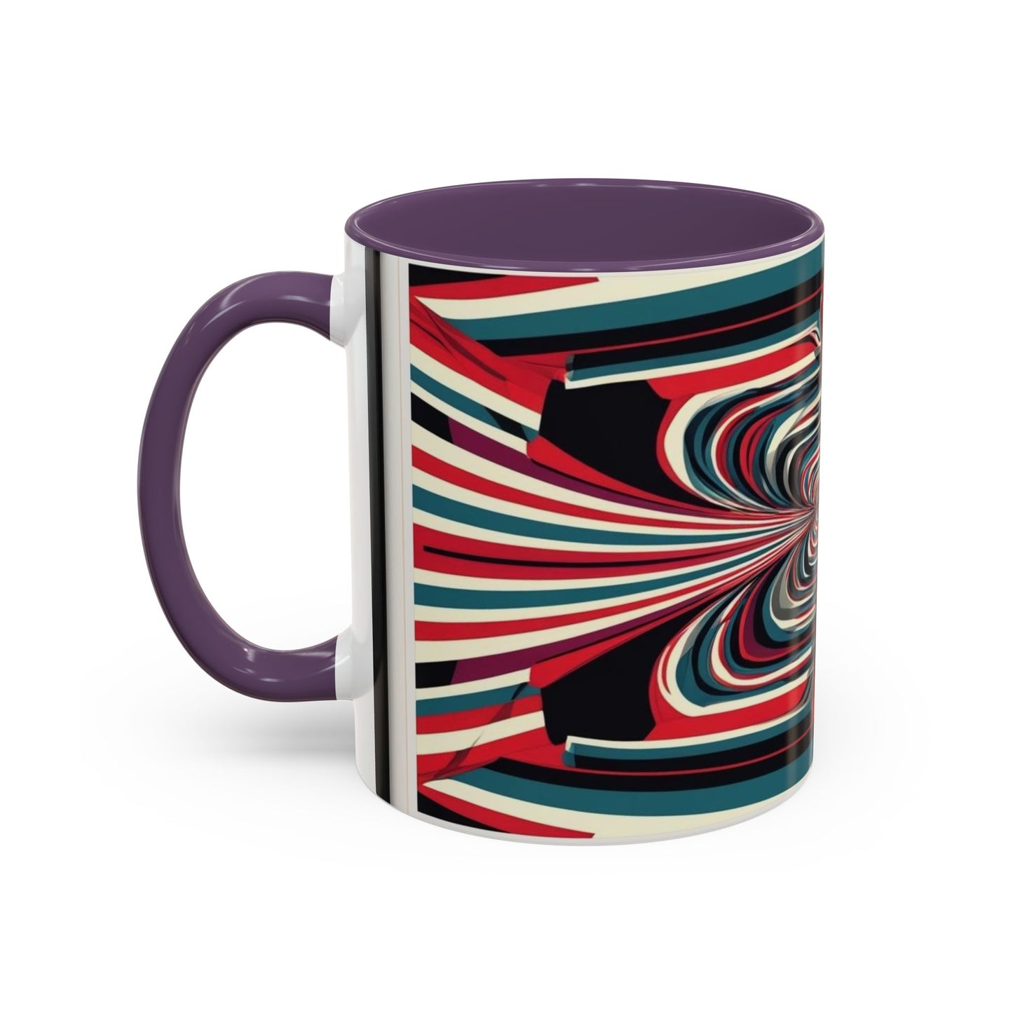 Optical Illusion Accent Mug – Ceramic Coffee Cup