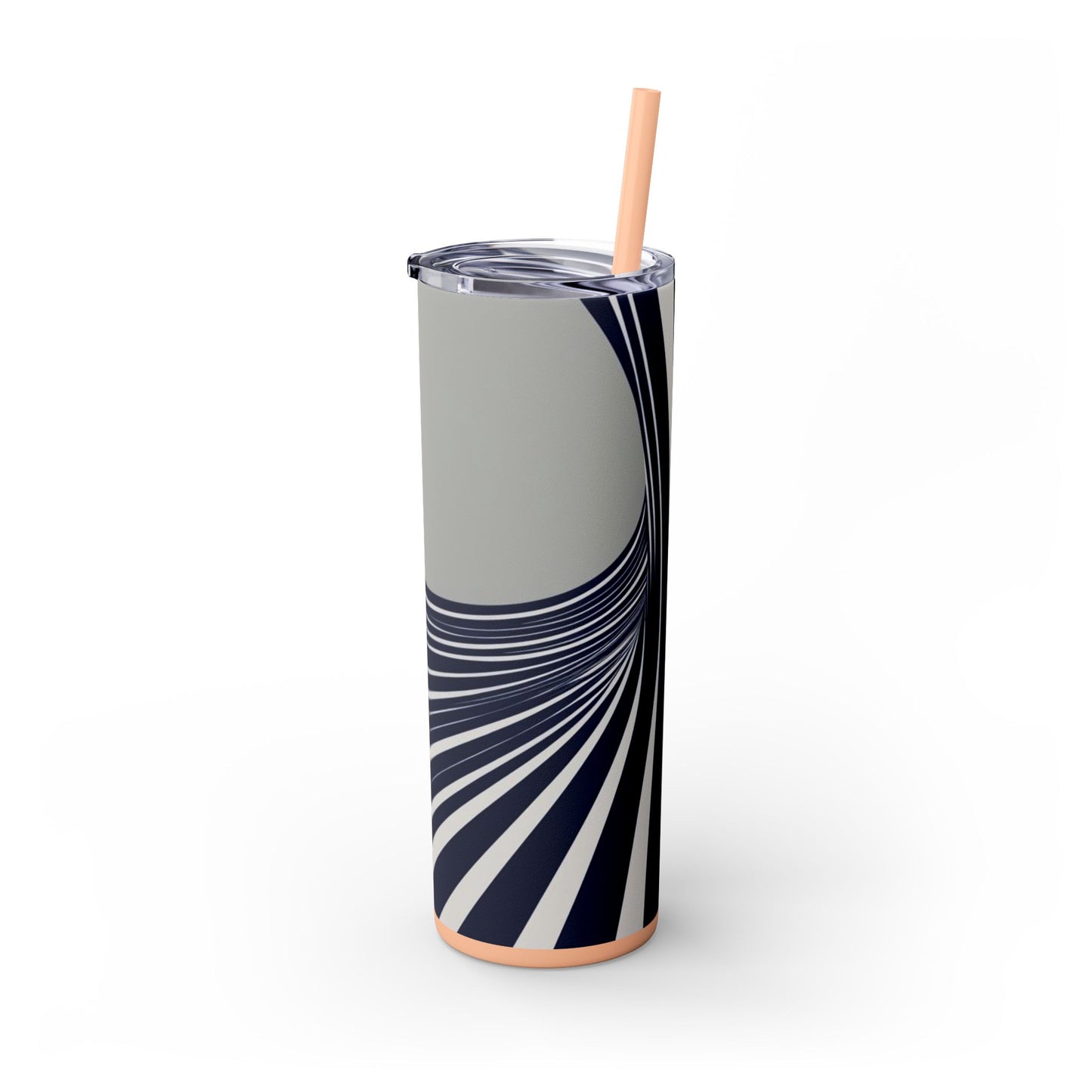 Optical Illusion Skinny Tumbler with Straw, 20oz