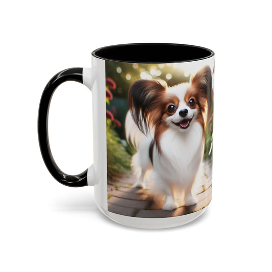 Taza de café con detalles de Papillon: el regalo perfecto para los amantes de los perros