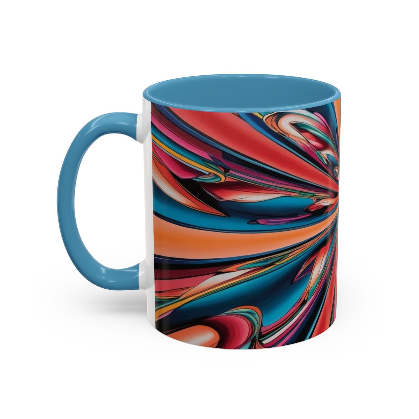 Optical Illusion Accent Mug – Ceramic Coffee Cup