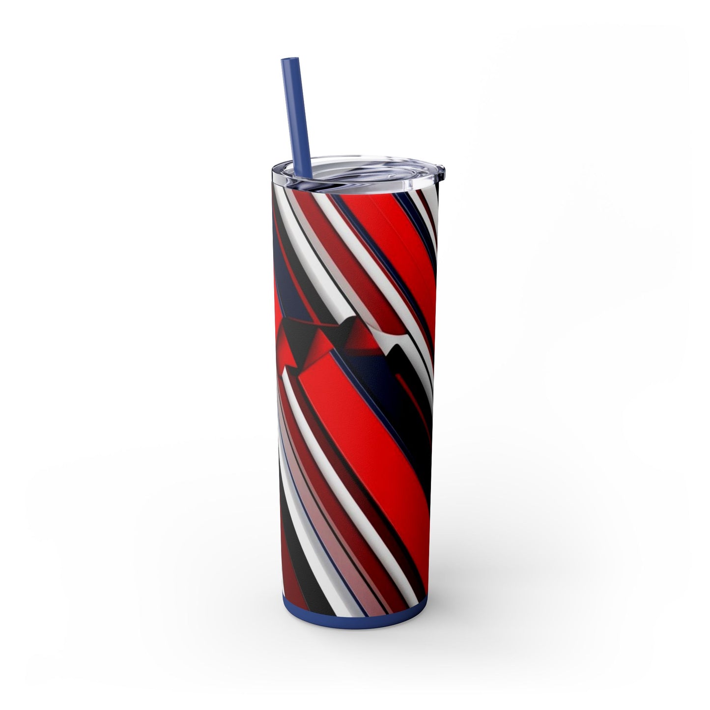 Optical Illusion Skinny Tumbler with Straw, 20oz