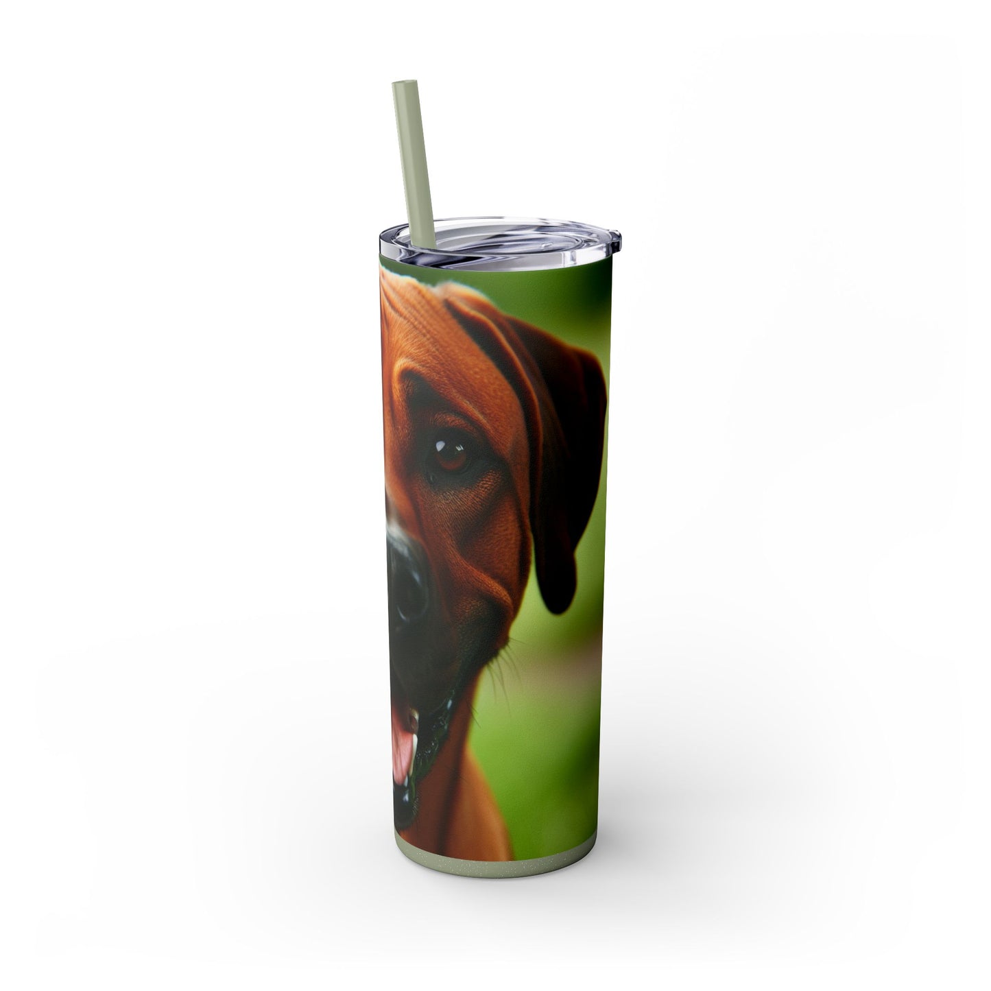 Rhodesian Ridgeback Skinny Tumbler with Straw, 20oz