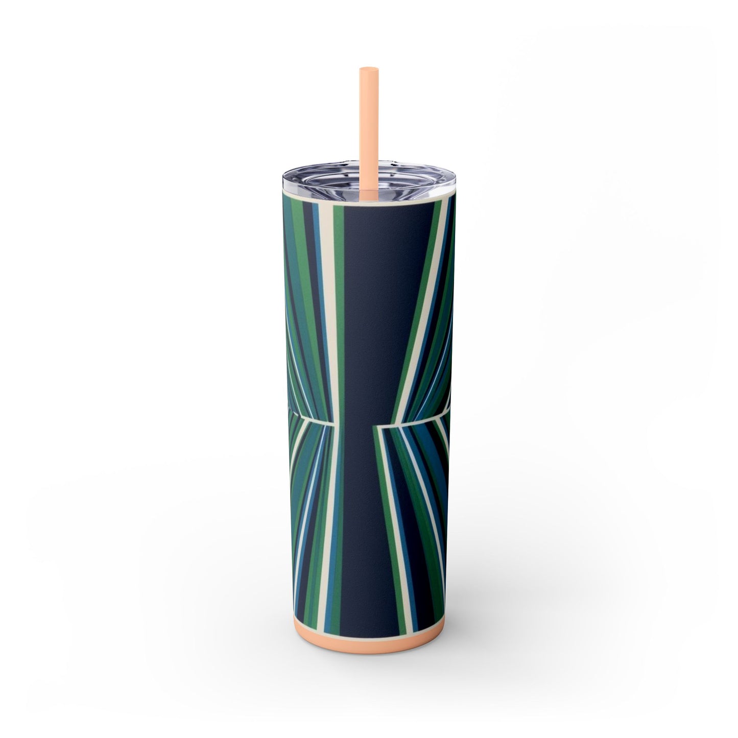 Optical Illusion Skinny Tumbler with Straw, 20oz