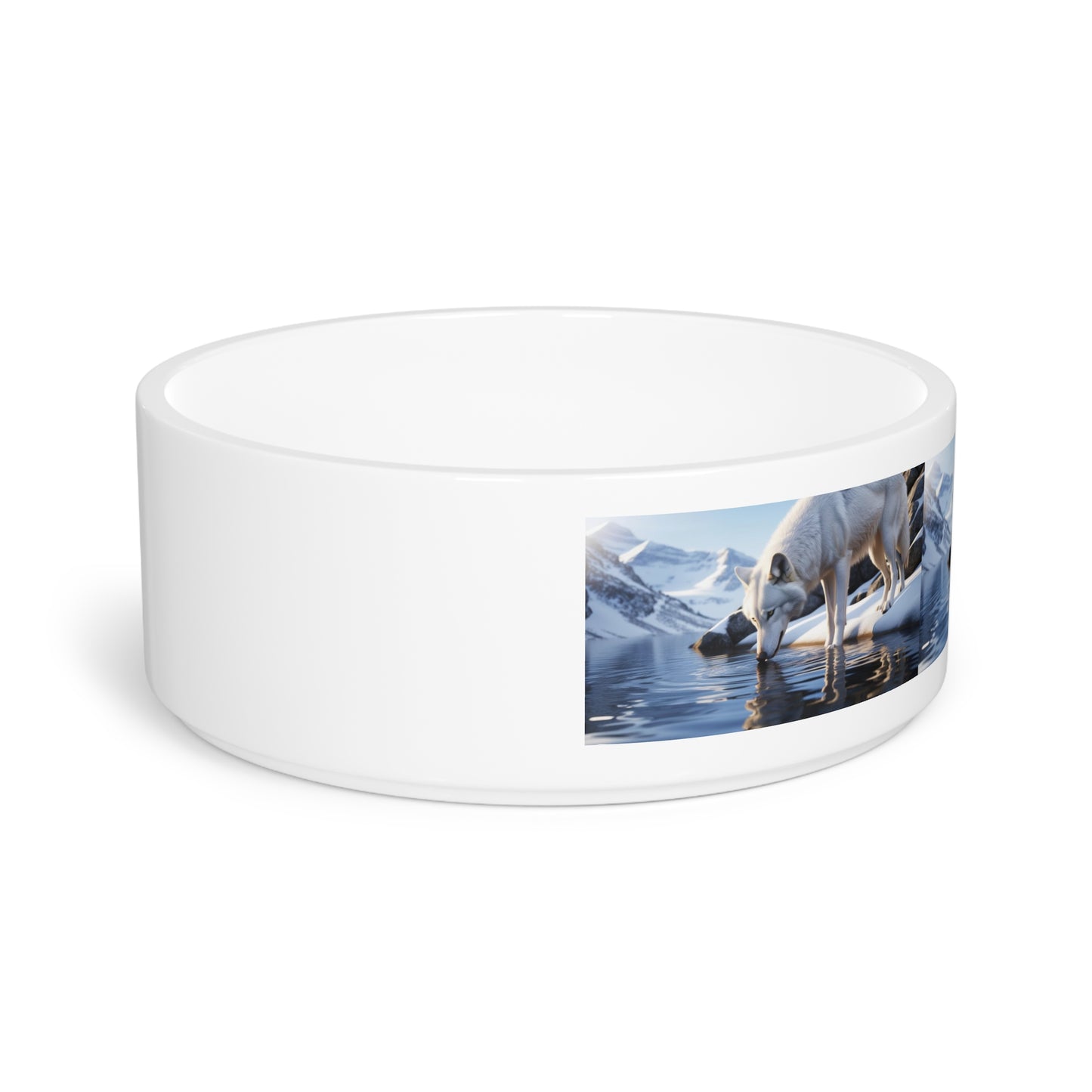 White Wolf Pet Bowl