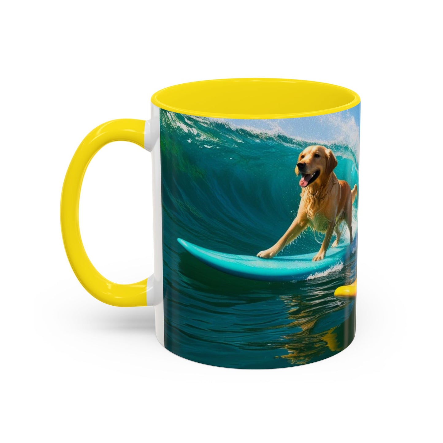Mug à café Surf Dogs Accent - Cadeau idéal pour les amoureux des chiens
