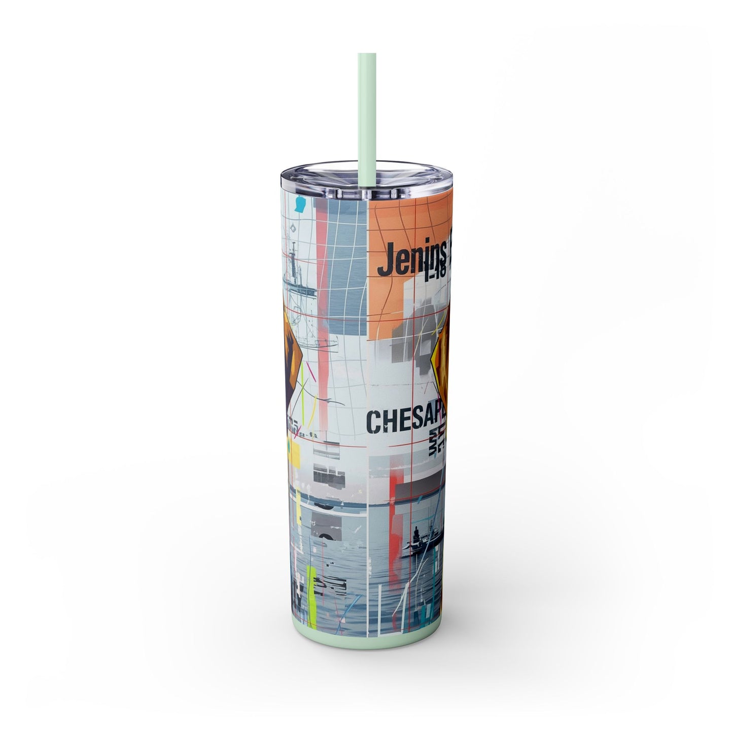 Skinny Tumbler with Straw – 20 oz Stainless Steel Cup