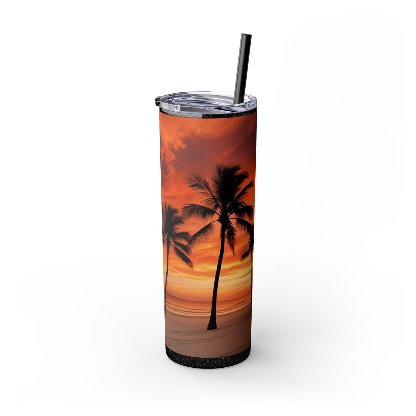 Brilliant Sunrise Skinny Tumbler with Straw, 20oz