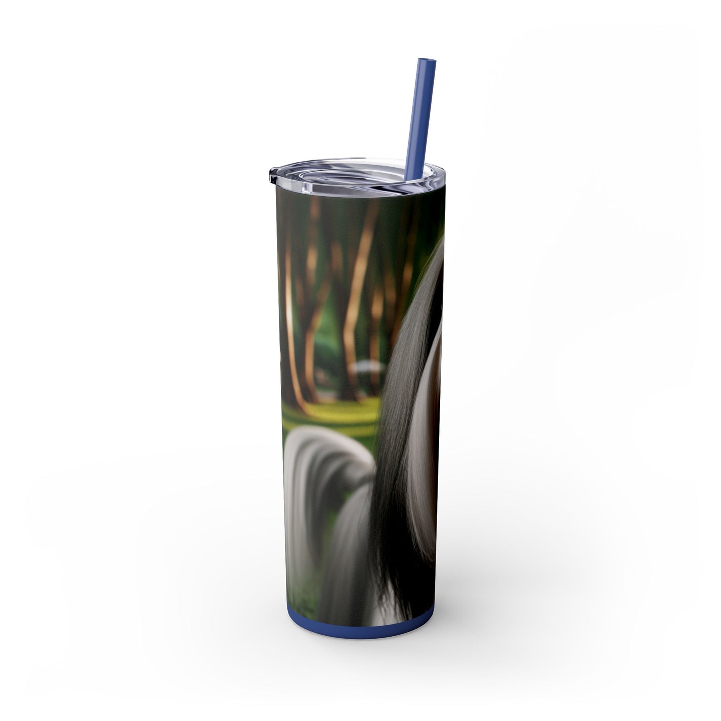 Tibetan Terrier Skinny Tumbler with Straw, 20oz