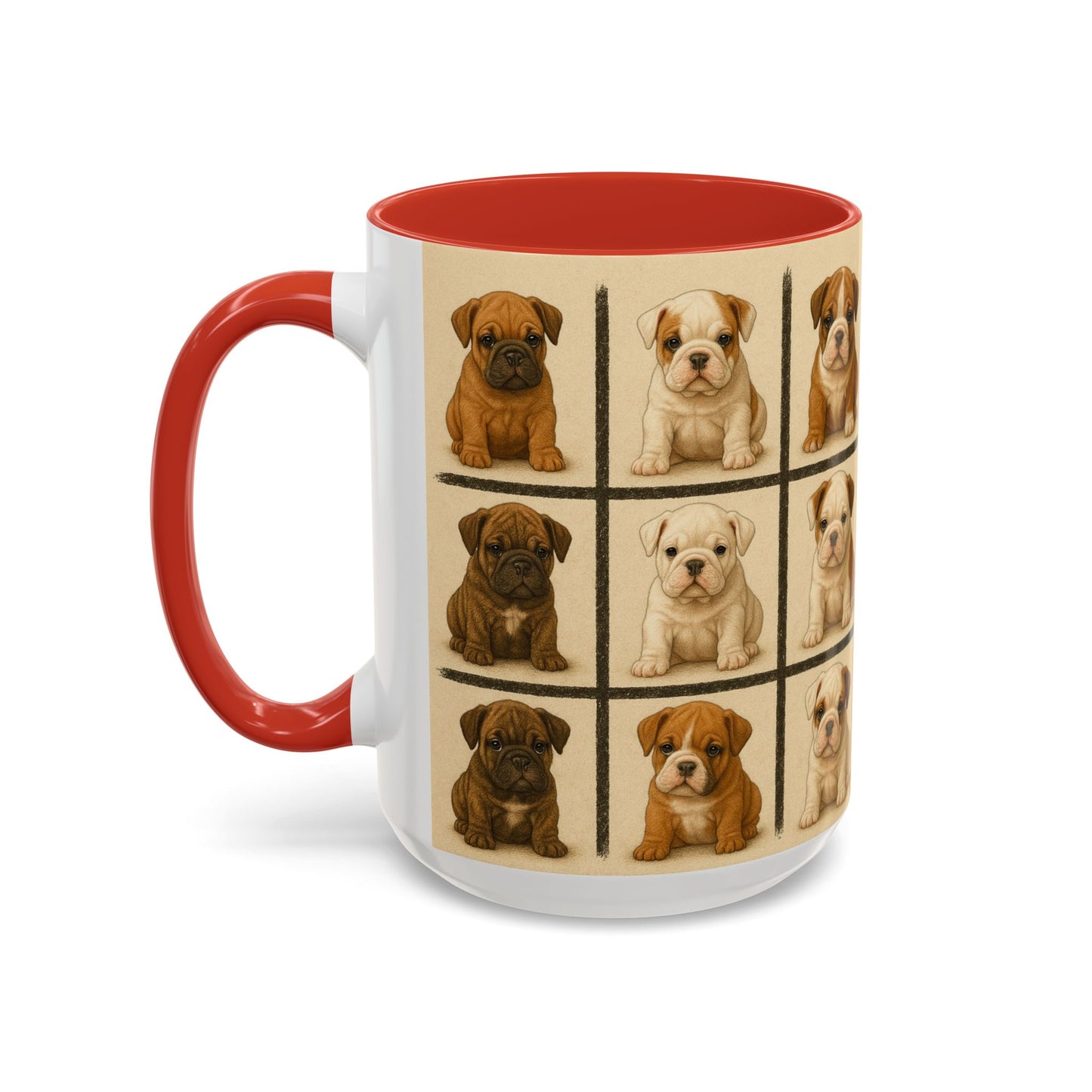 Bulldog puppies Accent Coffee Mug - Perfect Gift for Dog Lovers