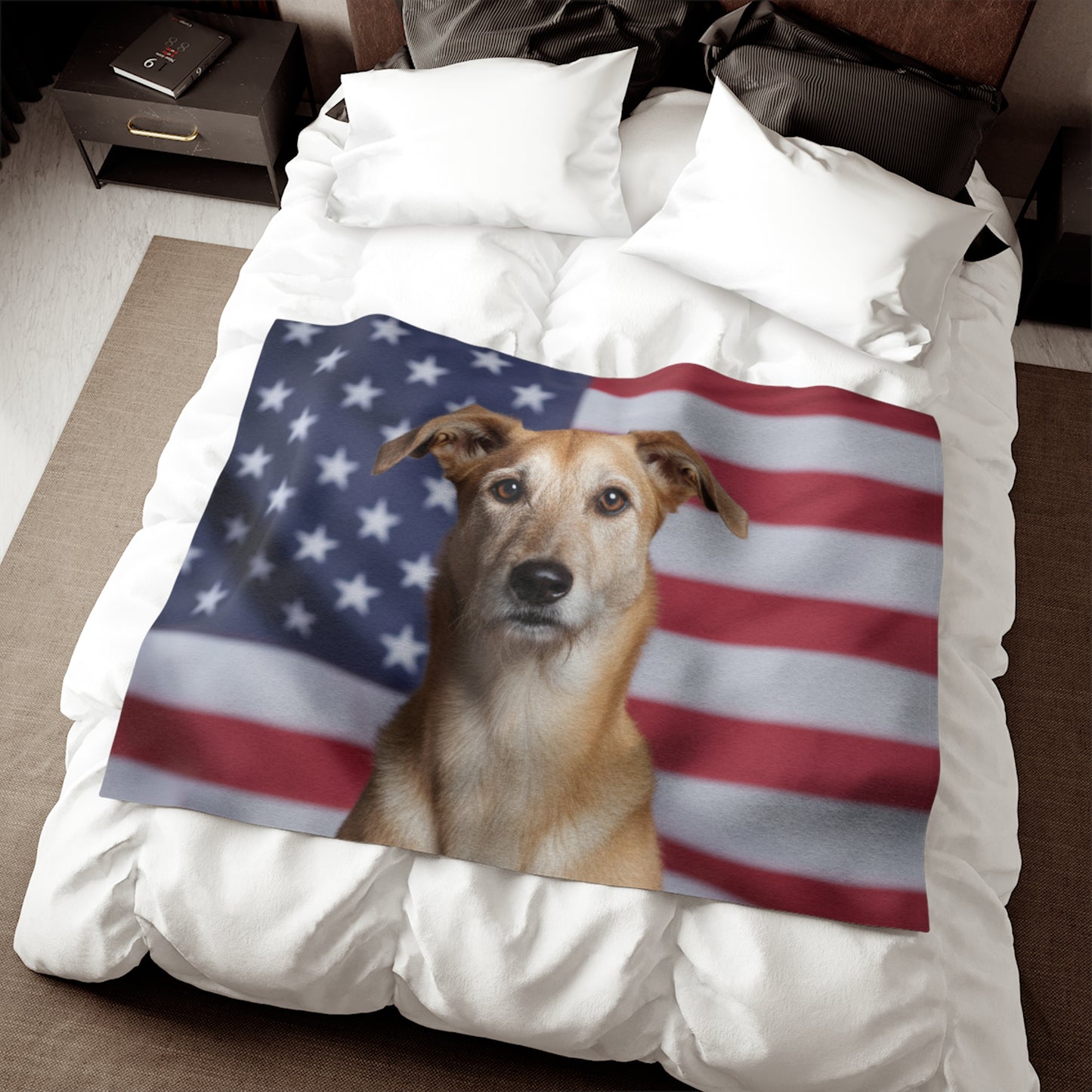 American Staghound Patriotic Blanket