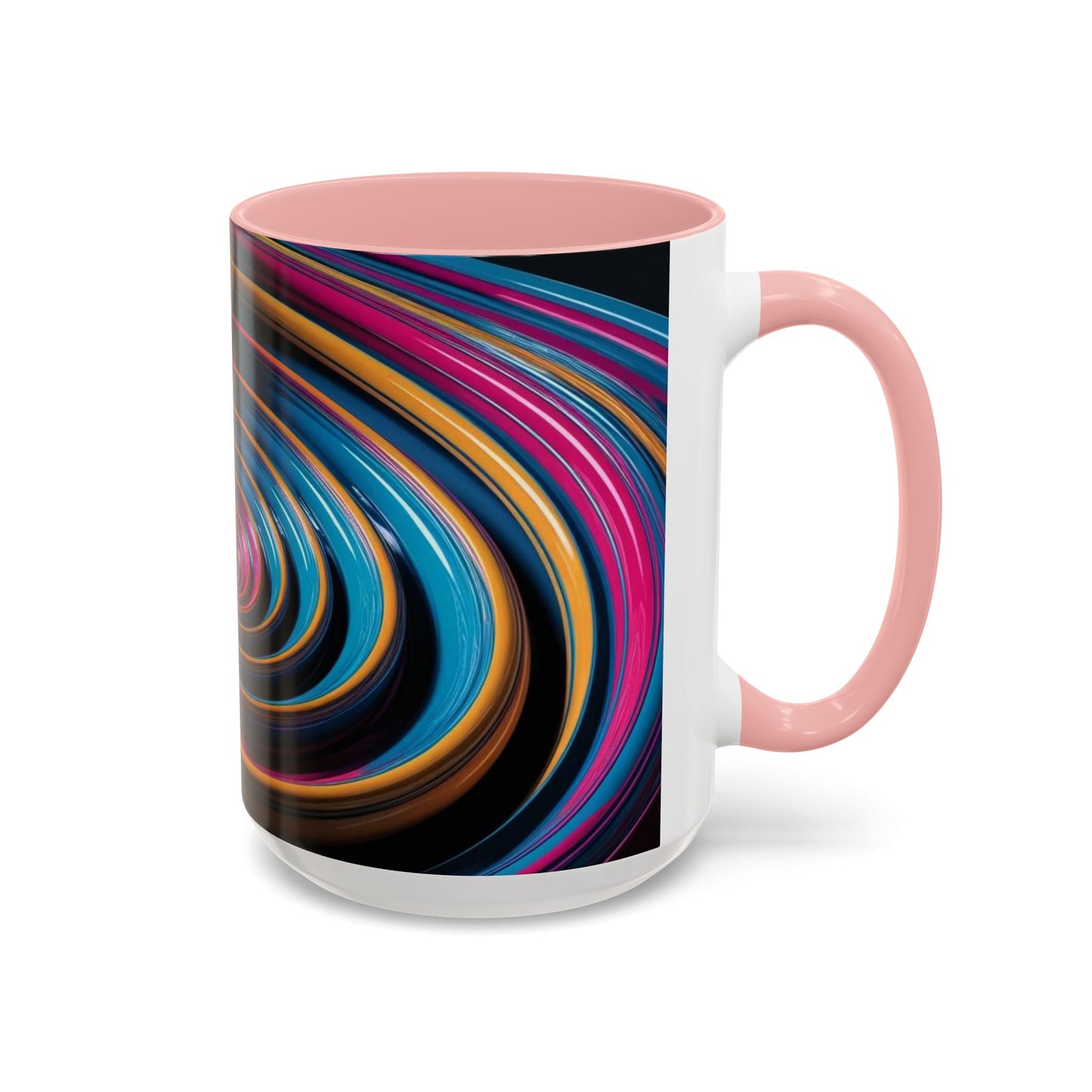 Optical Illusion Accent Mug – Ceramic Coffee Cup