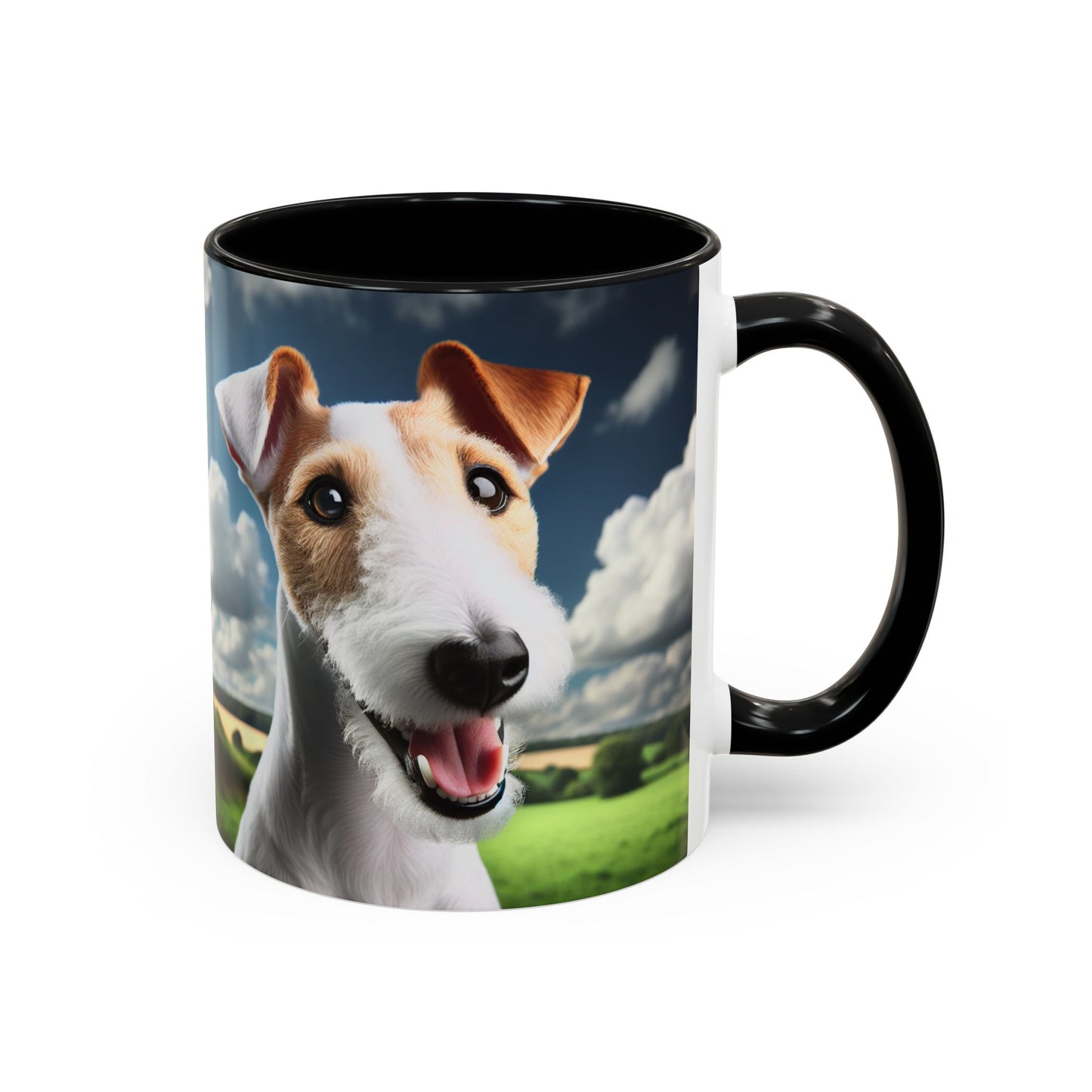 Taza de café con diseño de Fox Terrier de pelo liso: el regalo perfecto para los amantes de los perros.