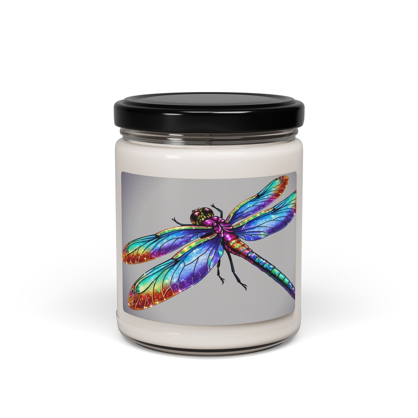 Glittery Psychedelic Dragonfly- Scented Soy Candle, 9oz