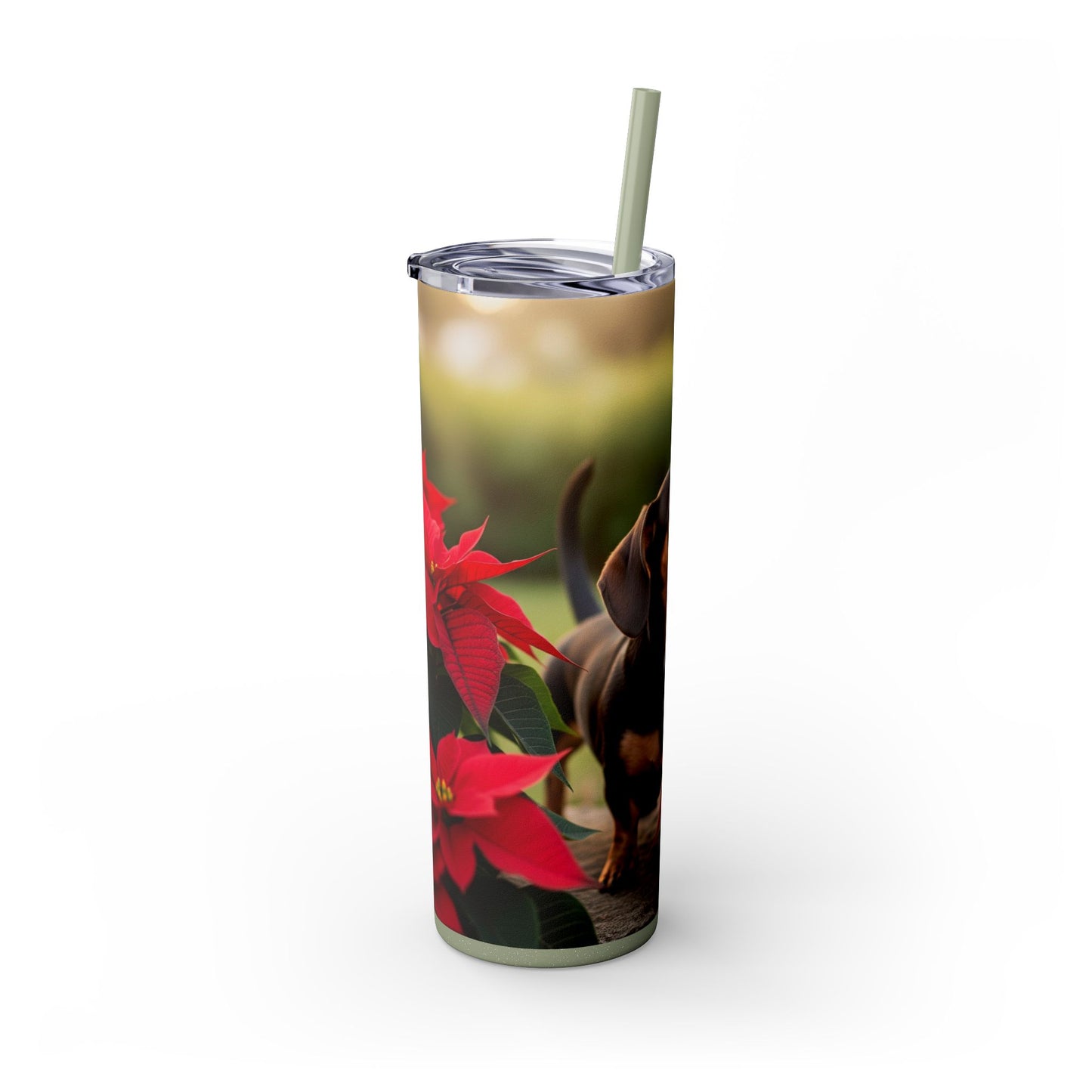 Skinny Tumbler with Straw – 20 oz Stainless Steel Cup