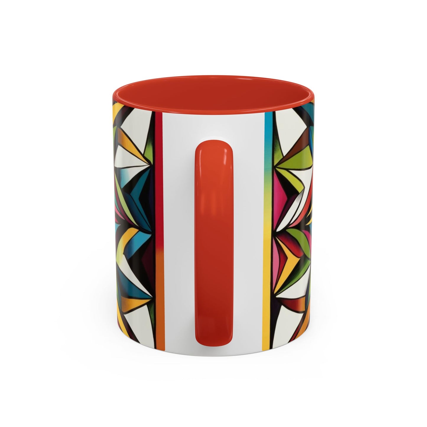 Optical Illusion Accent Mug – Ceramic Coffee Cup