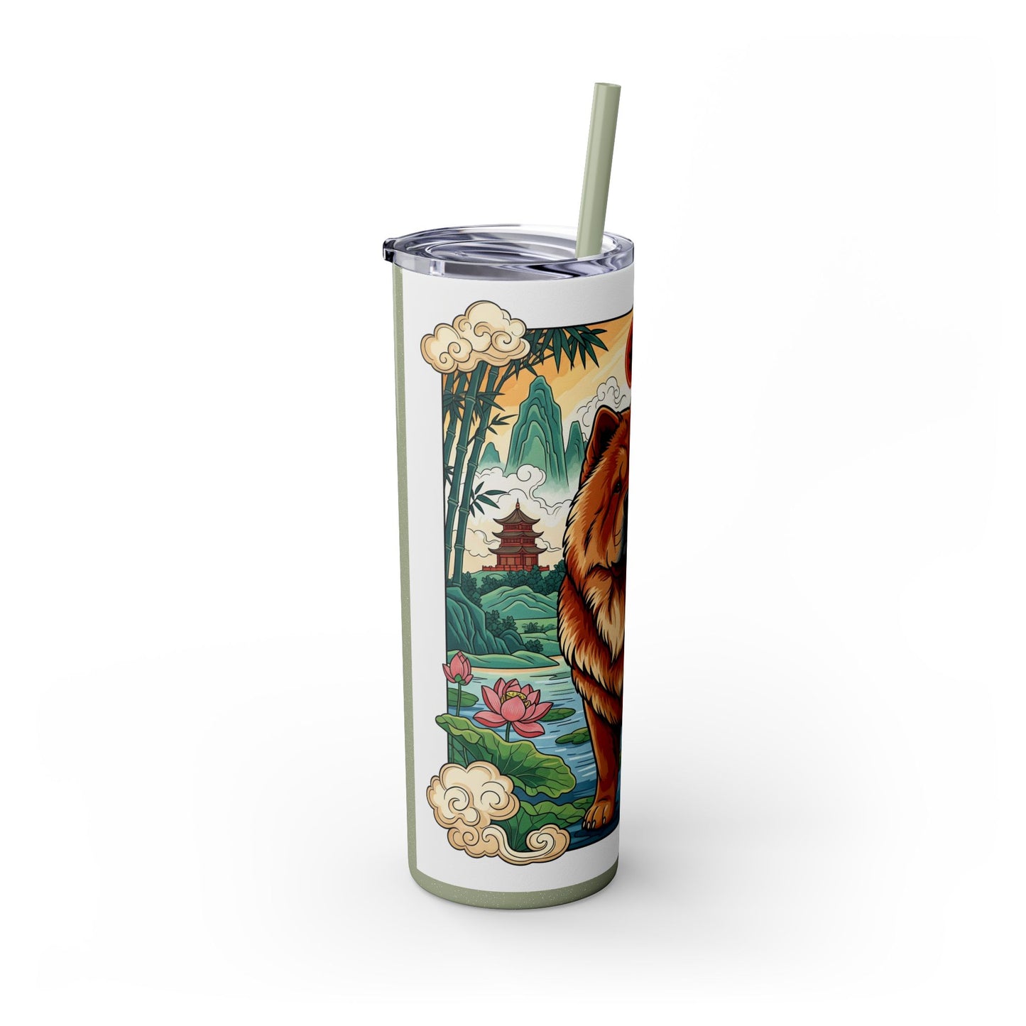 Skinny Tumbler with Straw – 20 oz Stainless Steel Cup