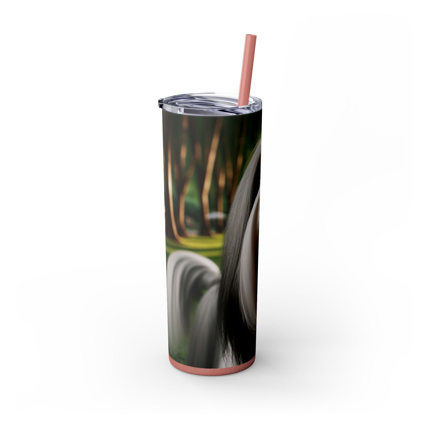 Tibetan Terrier Skinny Tumbler with Straw, 20oz