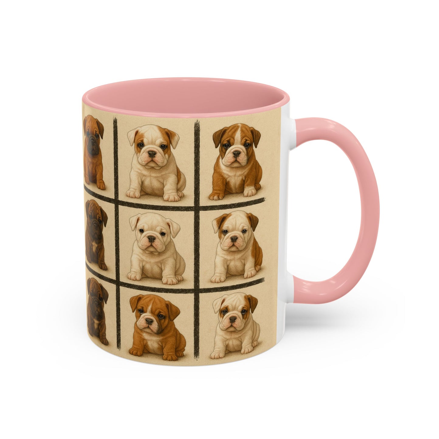 Bulldog puppies Accent Coffee Mug - Perfect Gift for Dog Lovers