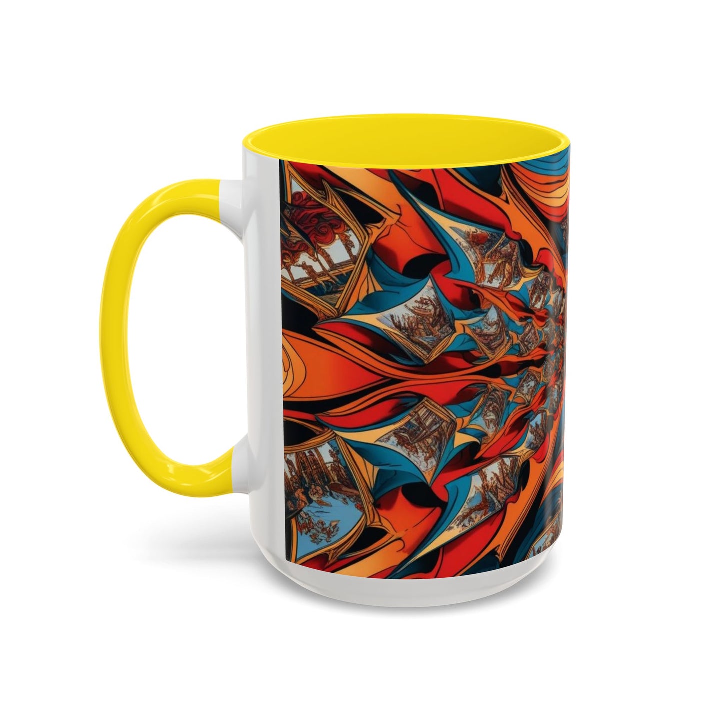 Optical Illusion Accent Mug – Ceramic Coffee Cup