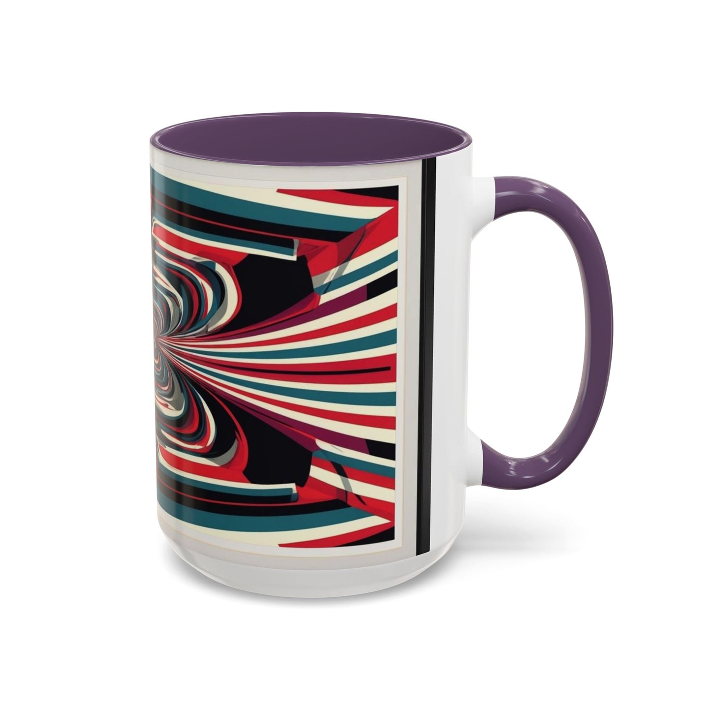 Optical Illusion Accent Mug – Ceramic Coffee Cup