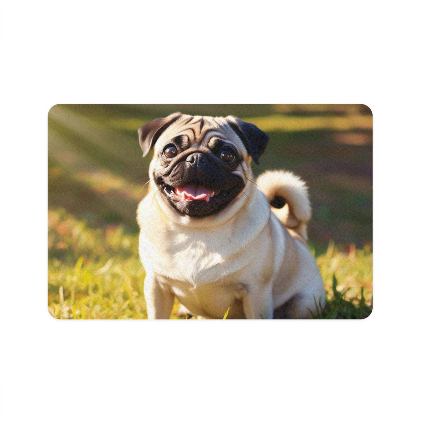 Pet Food Mat (12x18) - Pug